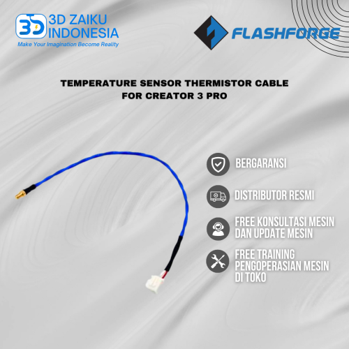 Flashforge Creator 3 Pro Temperature Sensor Thermistor Cable Flashforge Creator 3 Pro Temperature Sensor Thermistor Cable